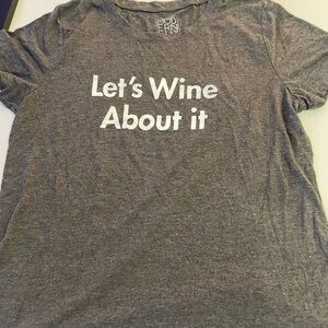 Gray Graphic T-Shirt - Let's Wine About It